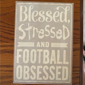 Tan White Shelf/Wall Decor Sign